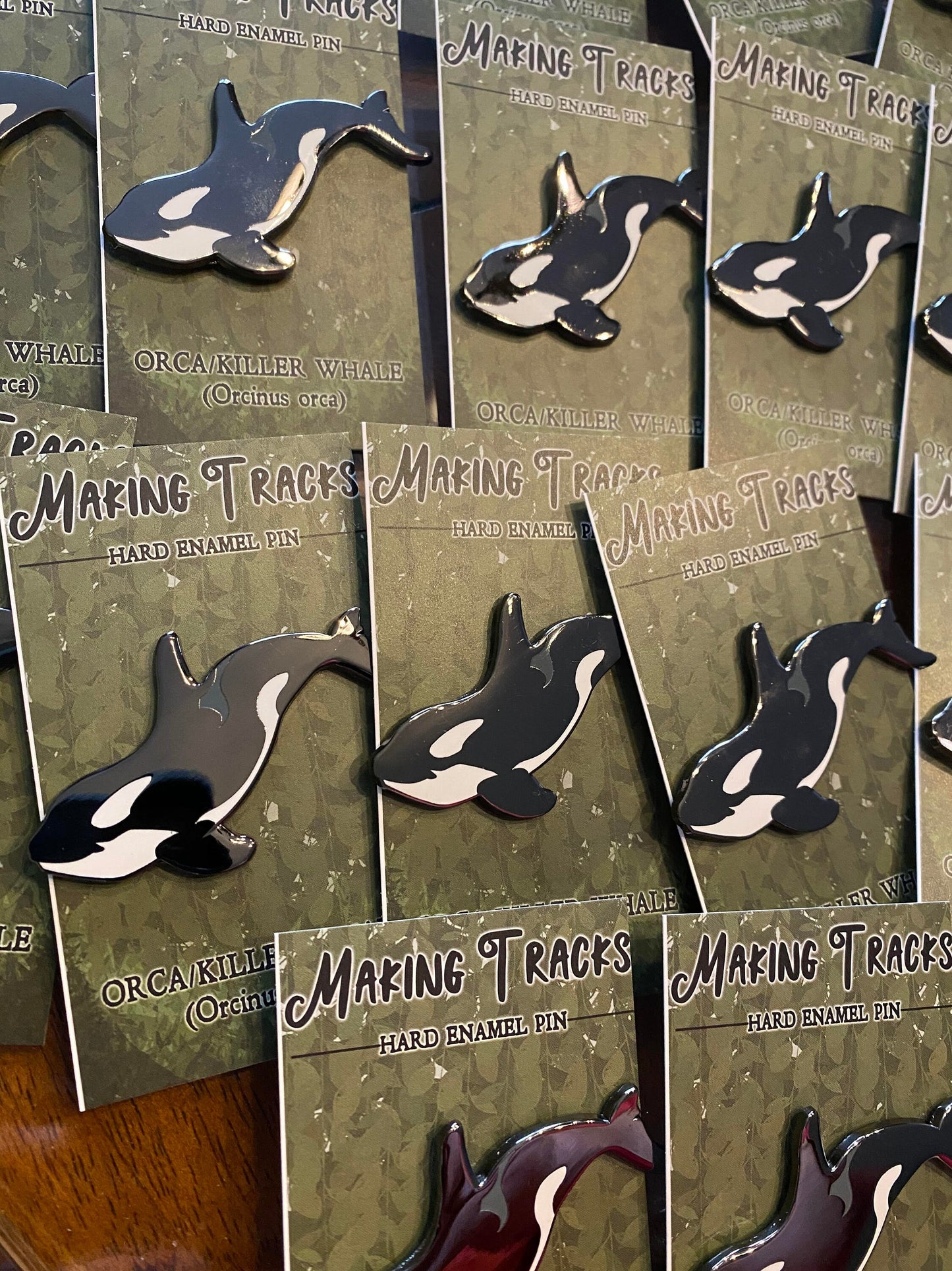 Orca Hard Enamel Pin | Killer Whale Pin | Whale Pin | Ocean Art | Art Deco