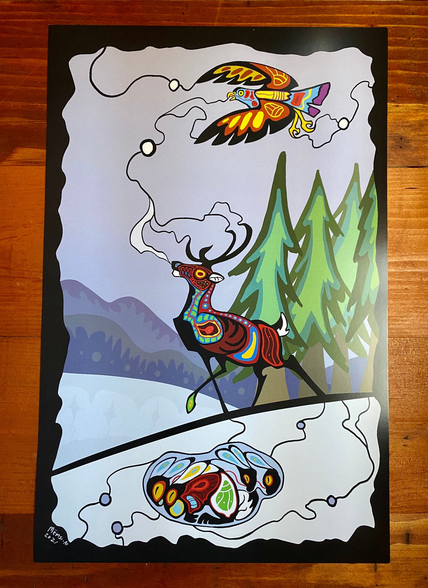 Pèchultuwàk(They Have Arrived) Art Print | Eastern Woodland Art | Poster |