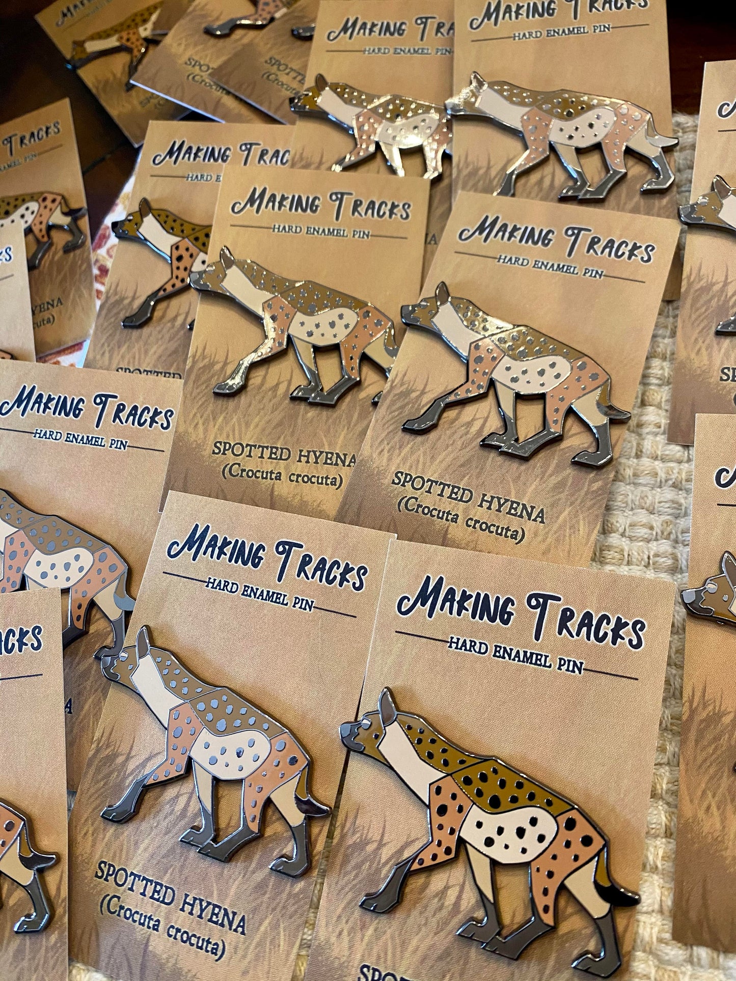 Spotted Hyena Hard Enamel Pin | Hyena Pin | Animal Pin | Art Deco