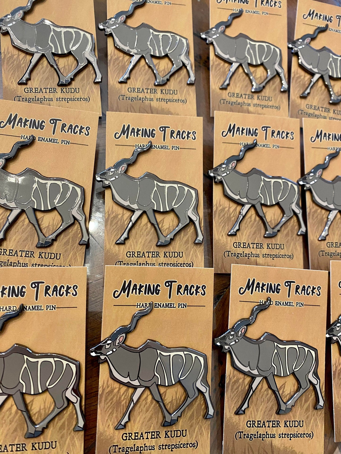 Greater Kudu Hard Enamel Pin | Kudu Pin | Animal Pin | Art Deco