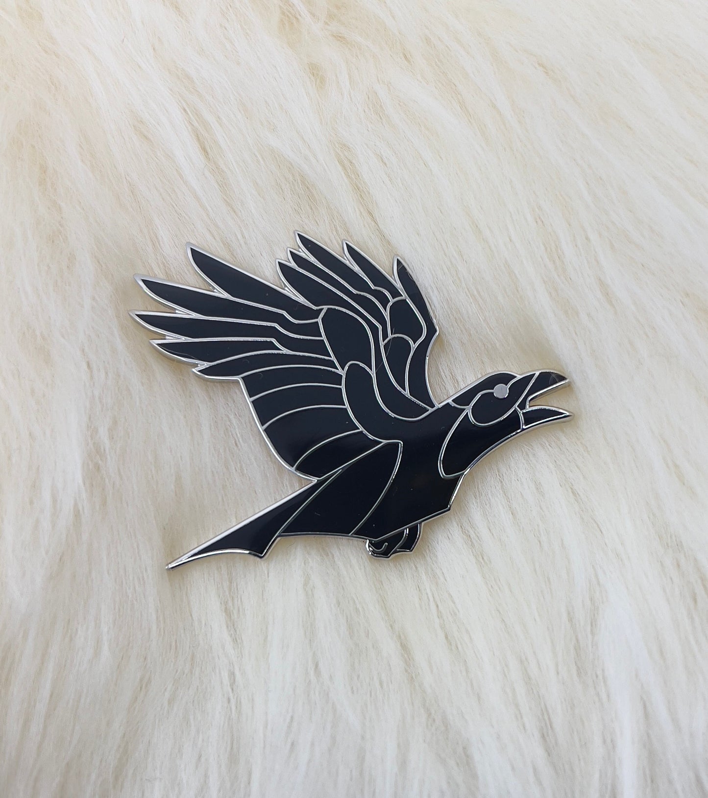 Crow Enamel Pin | Crow Pin | Bird Pin