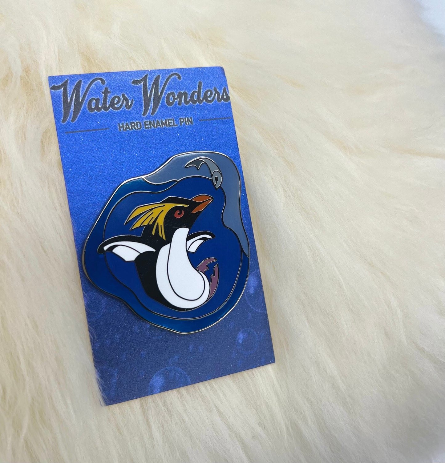 Rockhopper Penguin Hard Enamel Pin | Penguin Pin | Bird Pin | Animal Pin