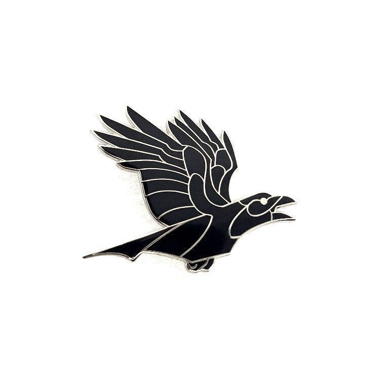 Crow Enamel Pin | Crow Pin | Bird Pin