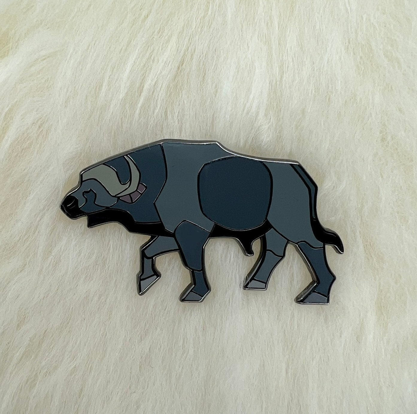 Cape Buffalo Hard Enamel Pin | Buffalo Pin | Animal Pin | Art Deco