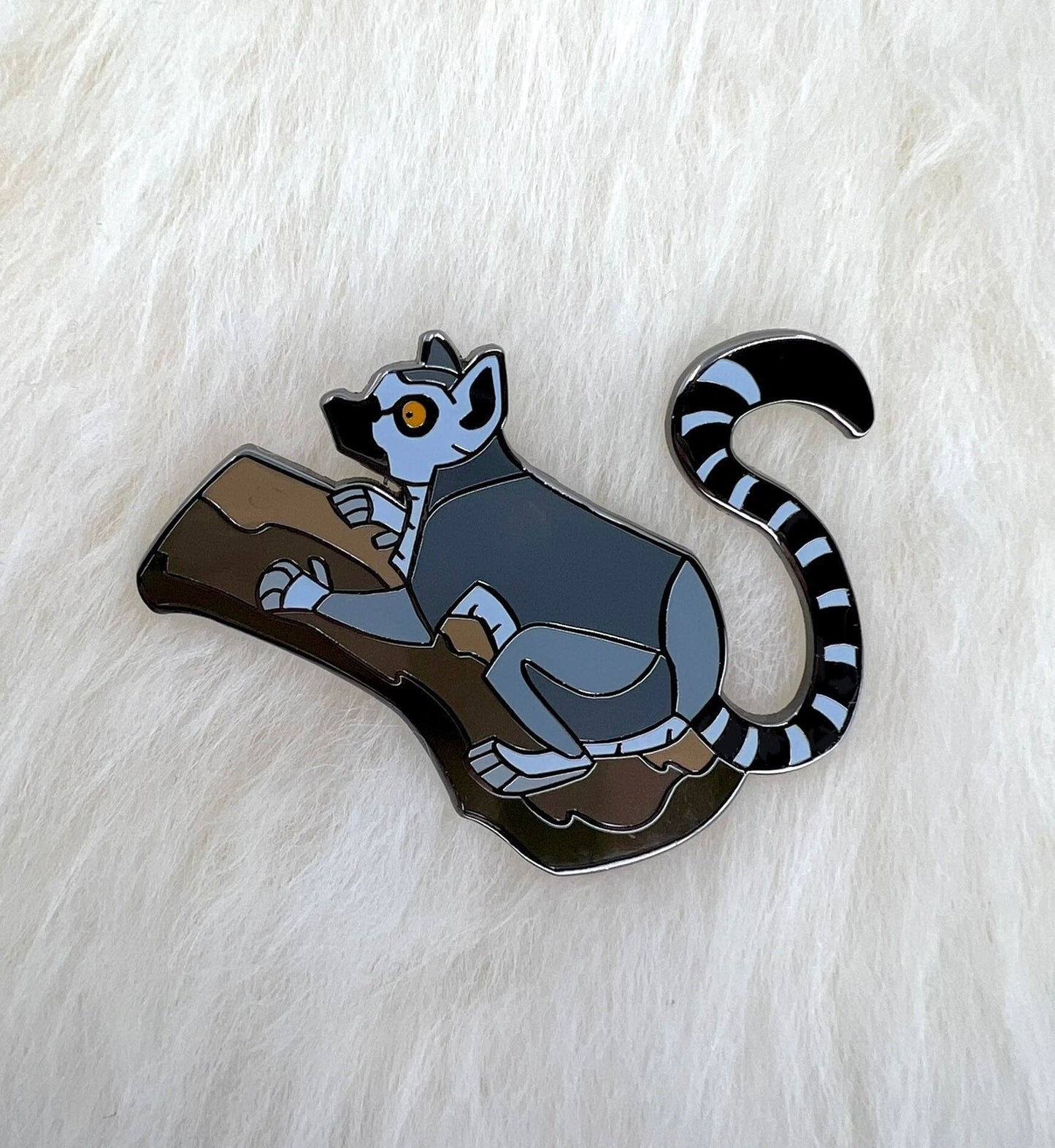 Ring Tailed Lemur Hard Enamel Pin | Lemur Pin | Animal Pin | Art Deco