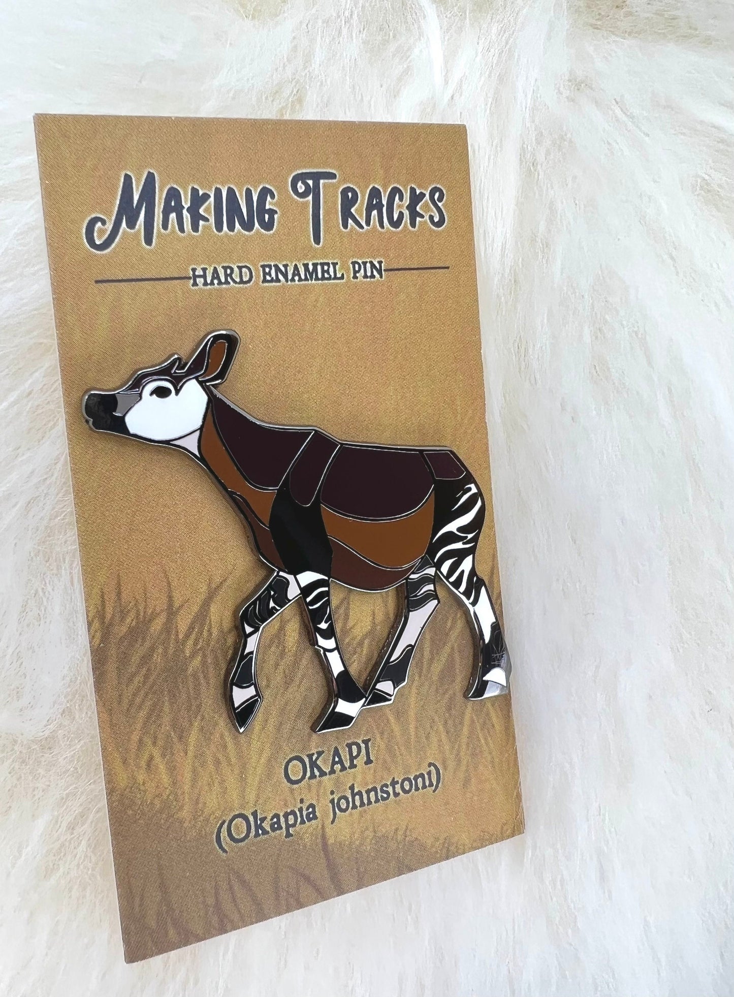 Okapi Hard Enamel Pin | Okapi Pin | Animal Pin | Art Deco