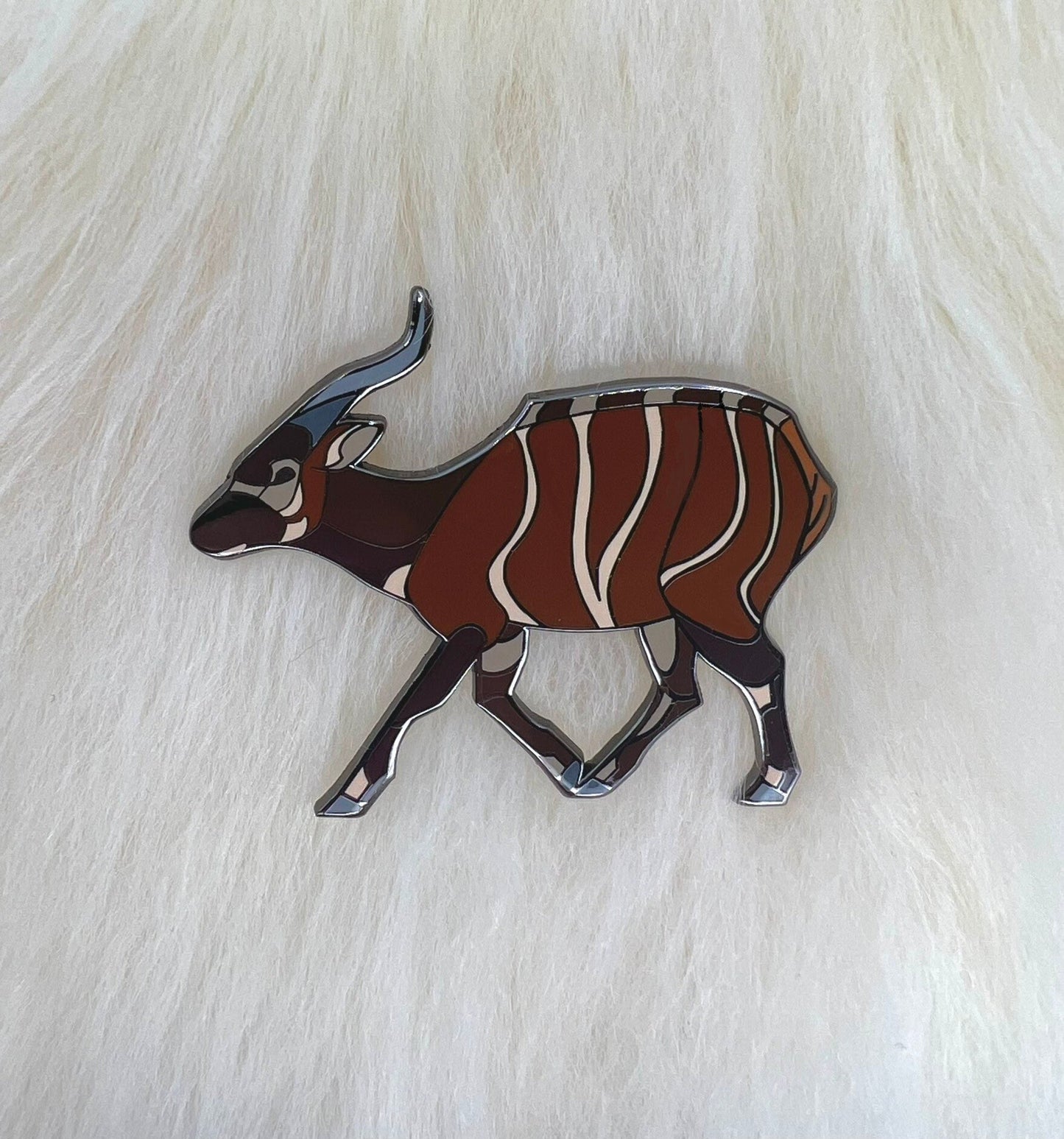 Bongo Hard Enamel Pin | Bongo Pin | Animal Pin | Art Deco