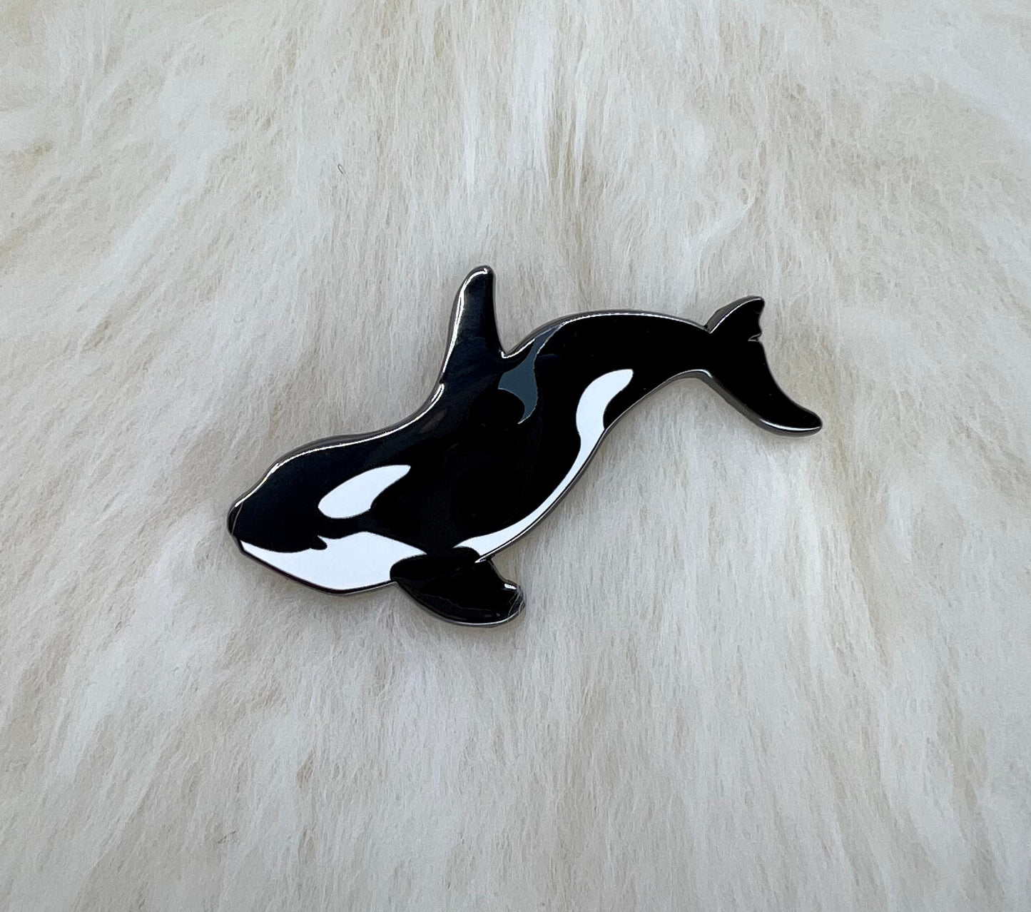 Orca Hard Enamel Pin | Killer Whale Pin | Whale Pin | Ocean Art | Art Deco