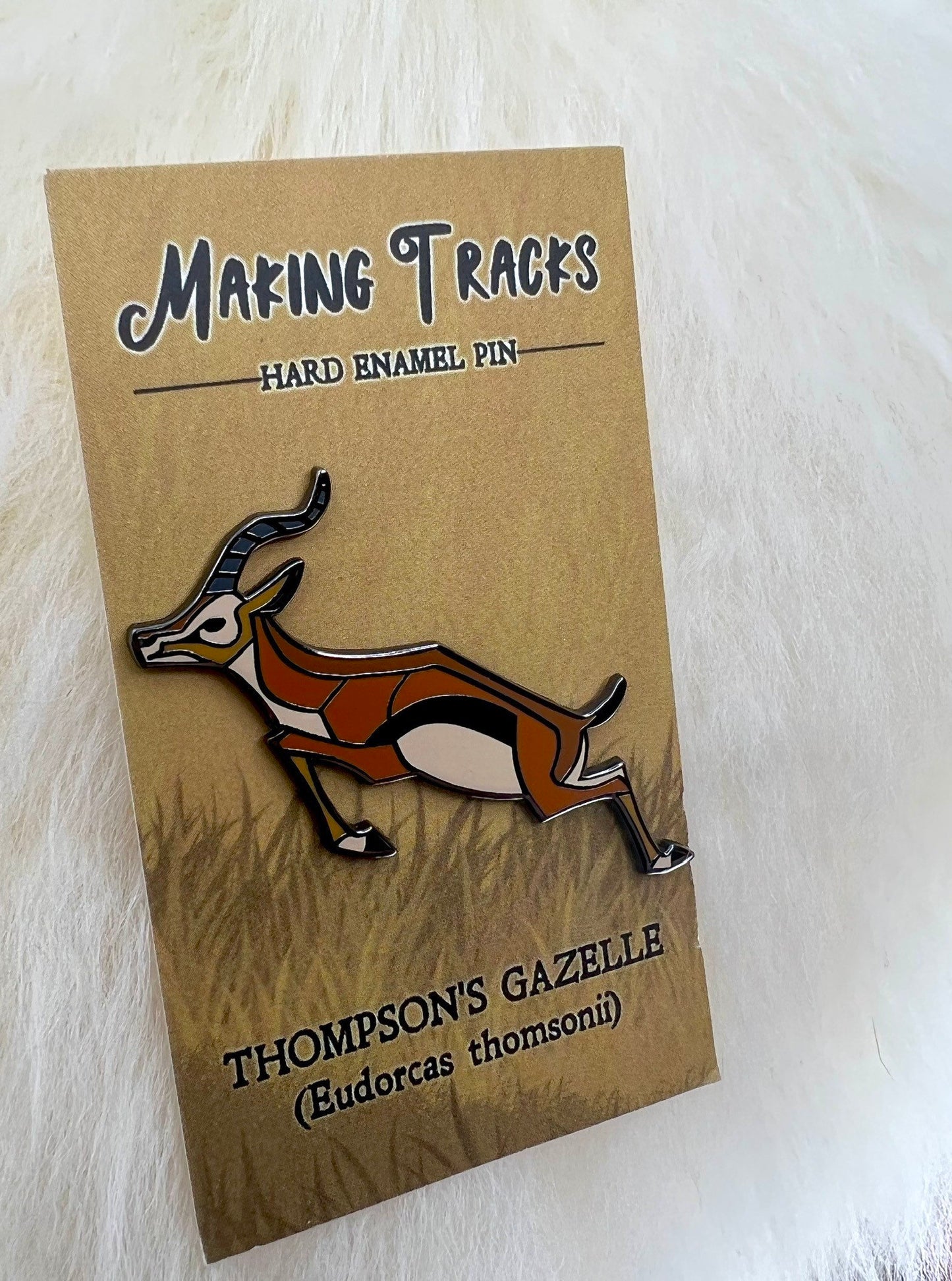 Thompson's Gazelle Hard Enamel Pin | Gazelle Pin | Animal Pin | Art Deco