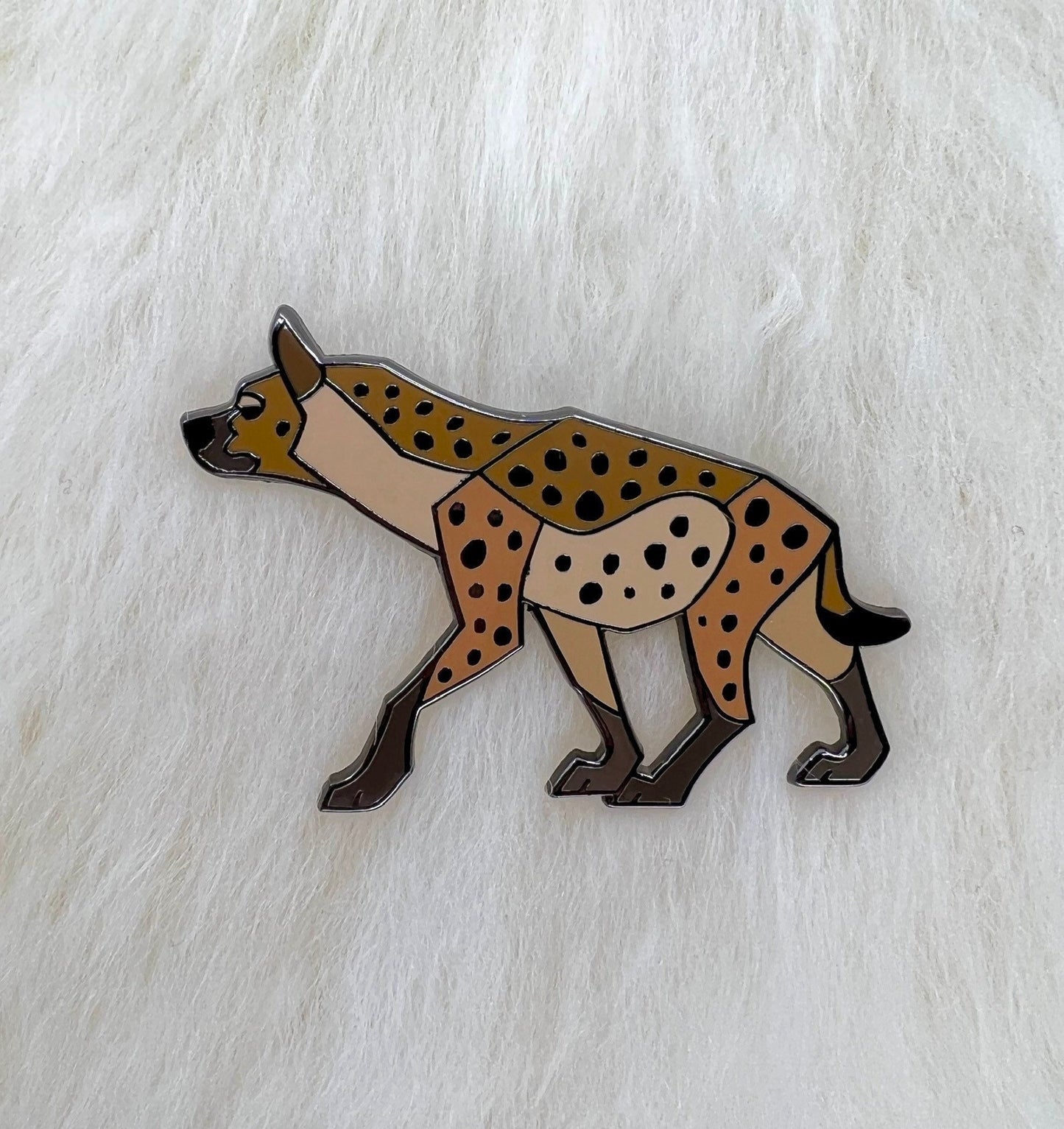 Spotted Hyena Hard Enamel Pin | Hyena Pin | Animal Pin | Art Deco