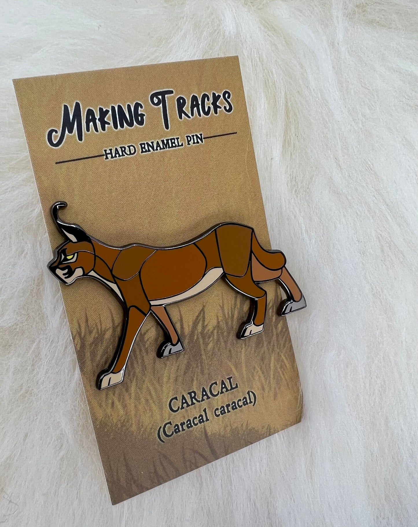 Caracal Hard Enamel Pin | Caracal Pin | Animal Pin | Art Deco