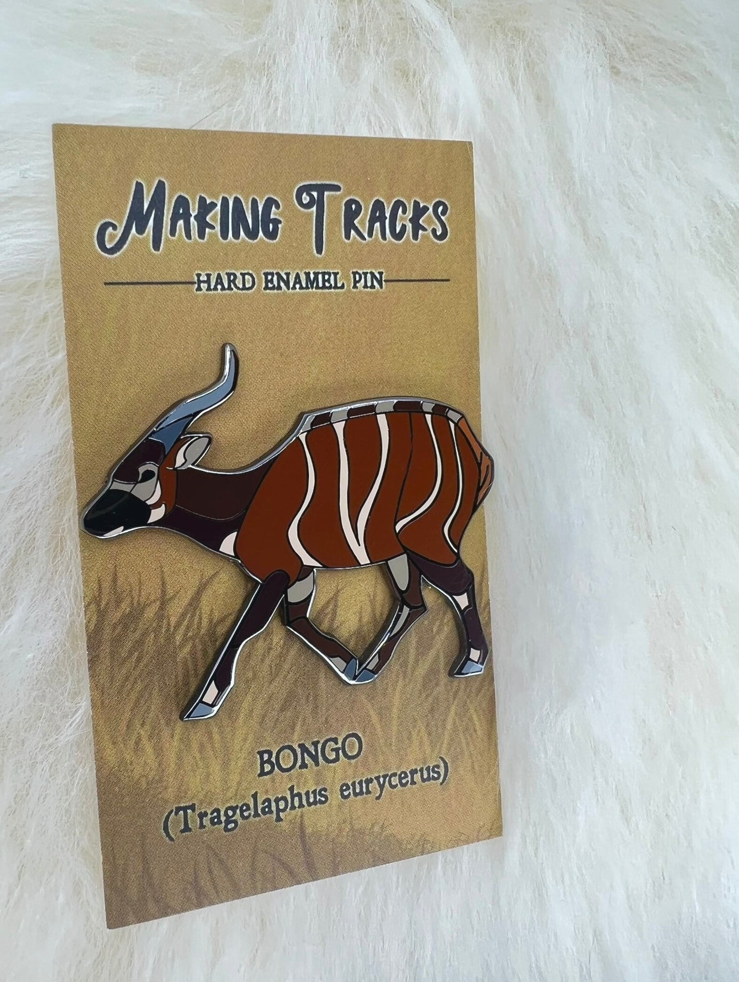 Bongo Hard Enamel Pin | Bongo Pin | Animal Pin | Art Deco