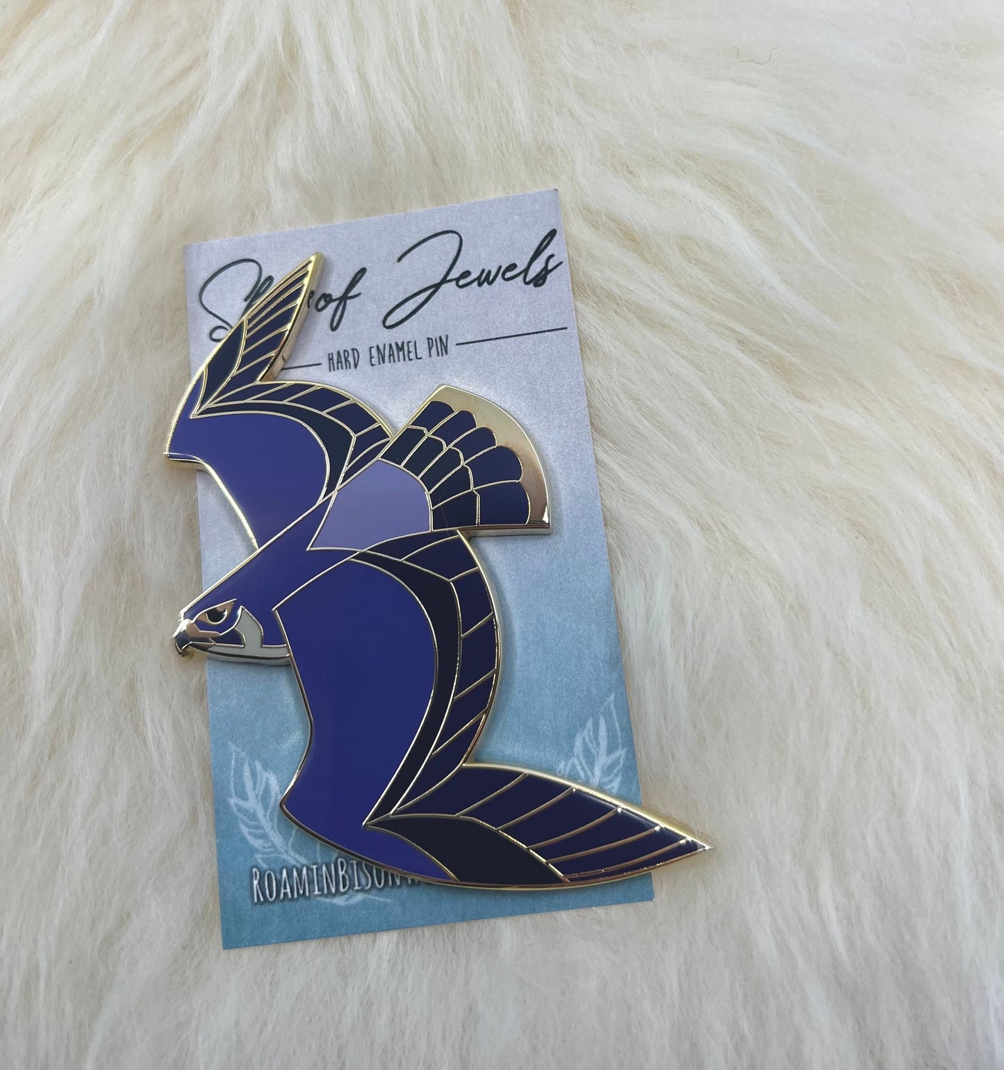 Peregrine Falcon Hard Enamel Pin | Falcon Pin | Art Deco | Bird Pin