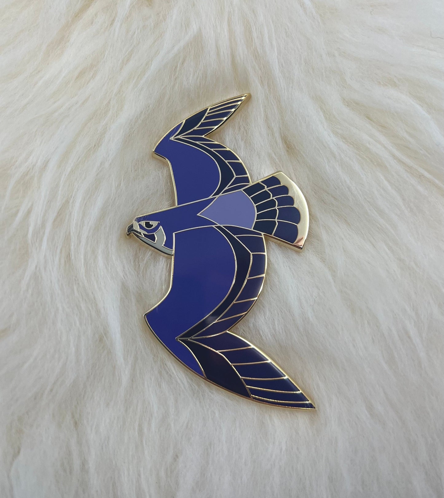 Peregrine Falcon Hard Enamel Pin | Falcon Pin | Art Deco | Bird Pin