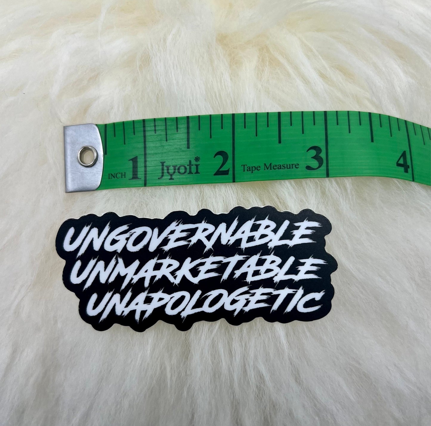 Unmarketable Ungovernable Unapologetic Vinyl Sticker | Political Sticker | FREE SHIPPING