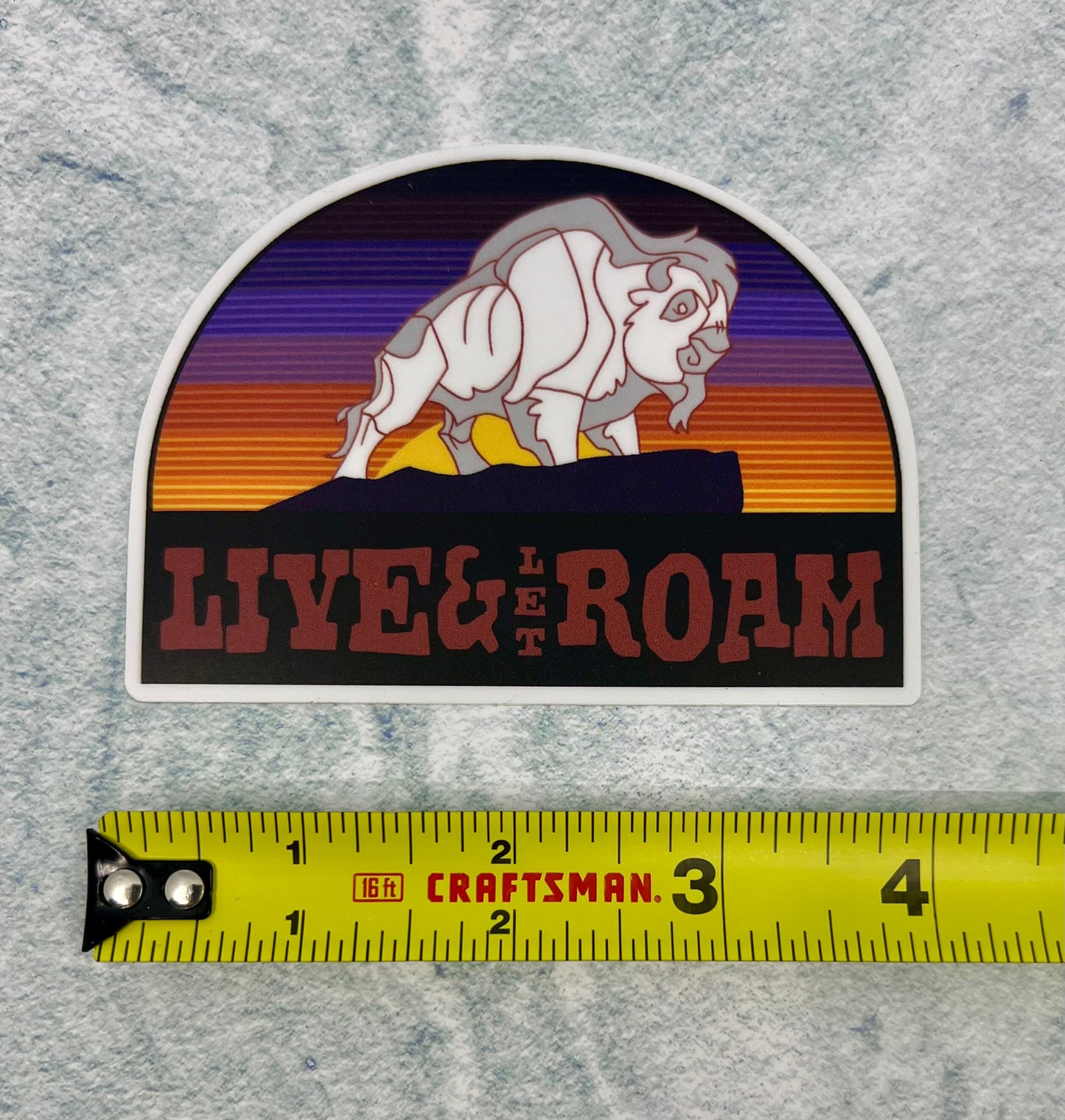 Live & Let Roam Vinyl Sticker | Bison Sticker | Buffalo Sticker | FREE SHIPPING