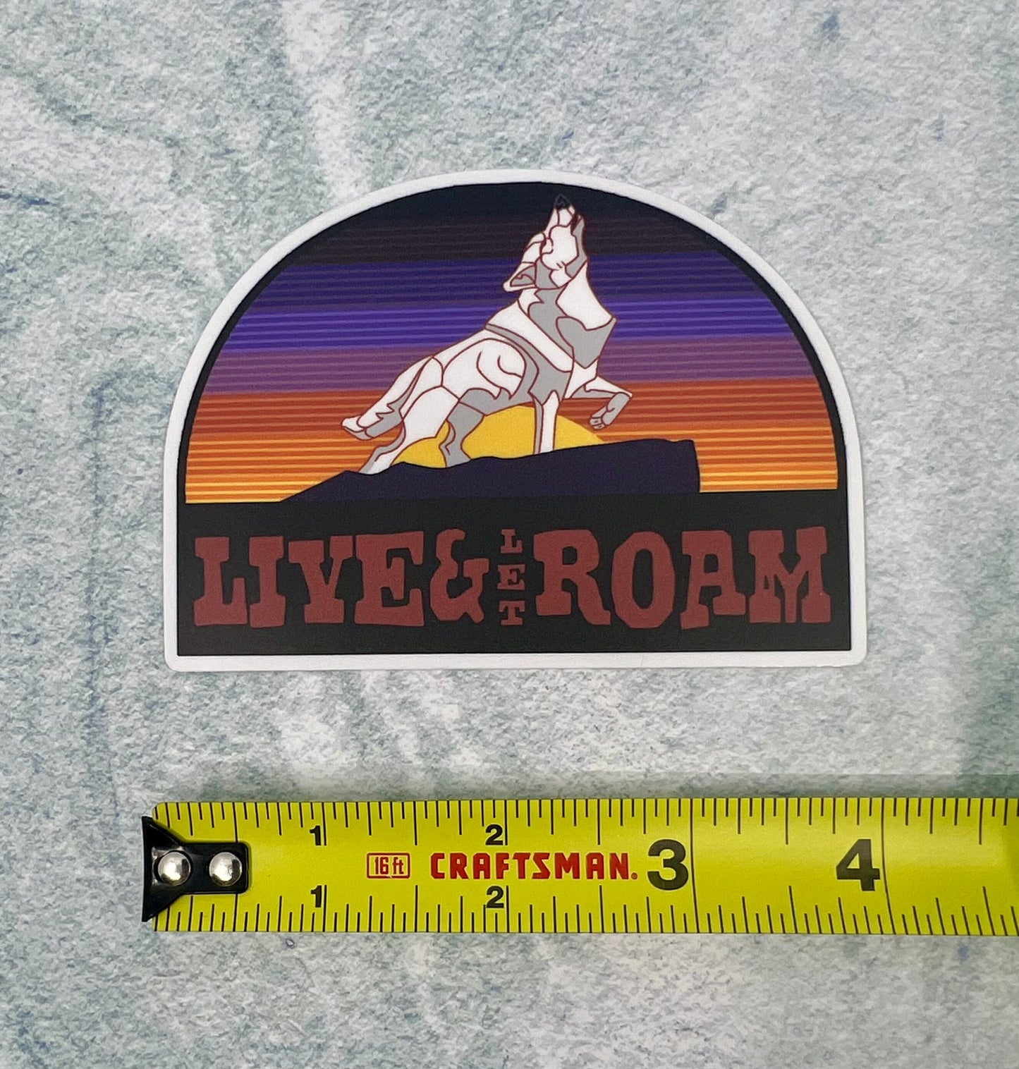 Live & Let Roam Vinyl Sticker | Wolf Sticker | FREE SHIPPING