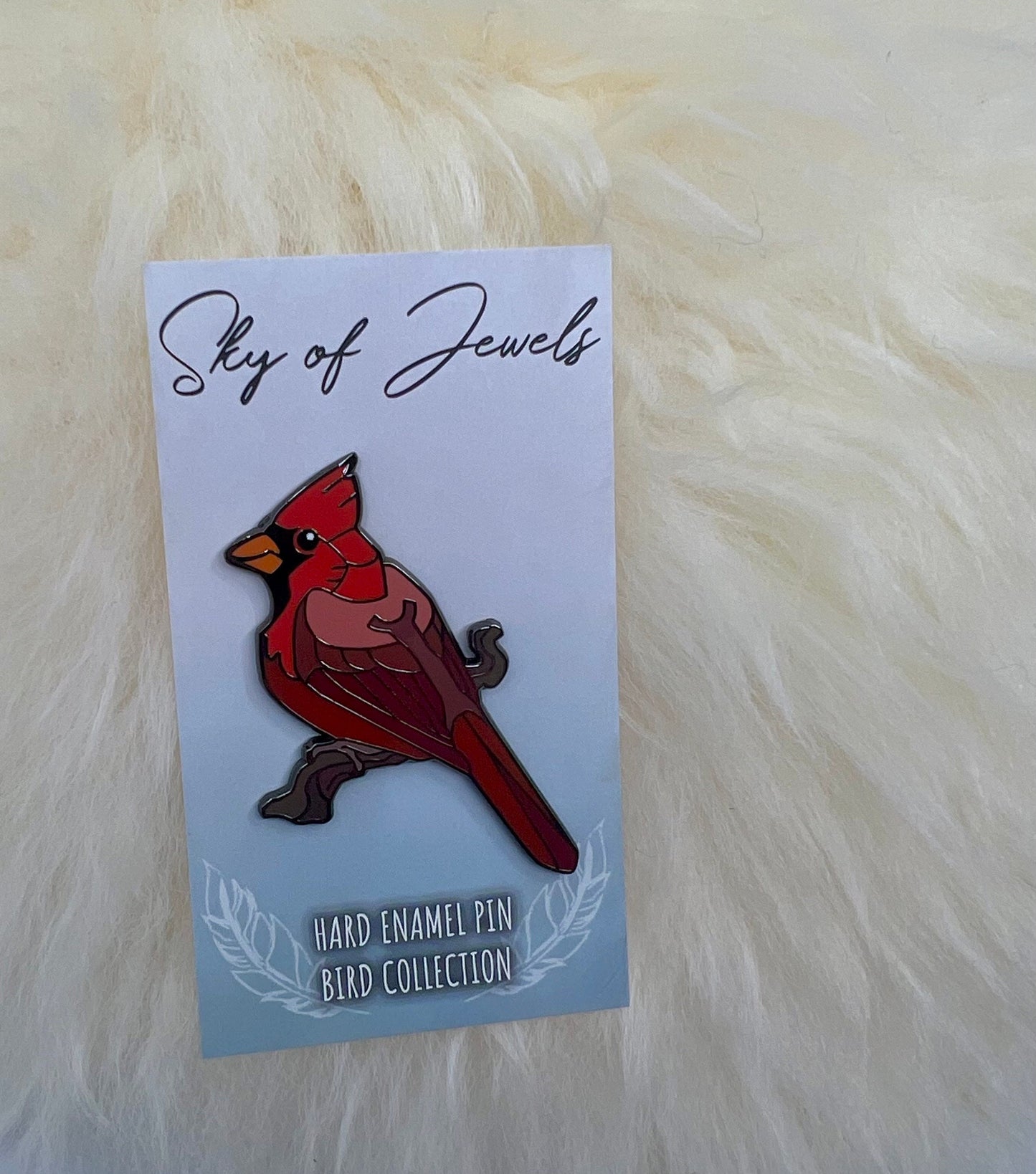 Cardinal Hard Enamel Pin | Cardinal Pin | Bird Pin | Animal Pin |