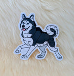 Siberian Husky (Black) Vinyl Sticker | FREE SHIPPING