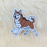 Siberian Husky (Red) Vinyl Sticker | FREE SHIPPING