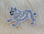 White Wolf Vinyl Sticker | FREE SHIPPING
