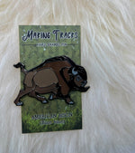 American Bison pin on an artistic backer card