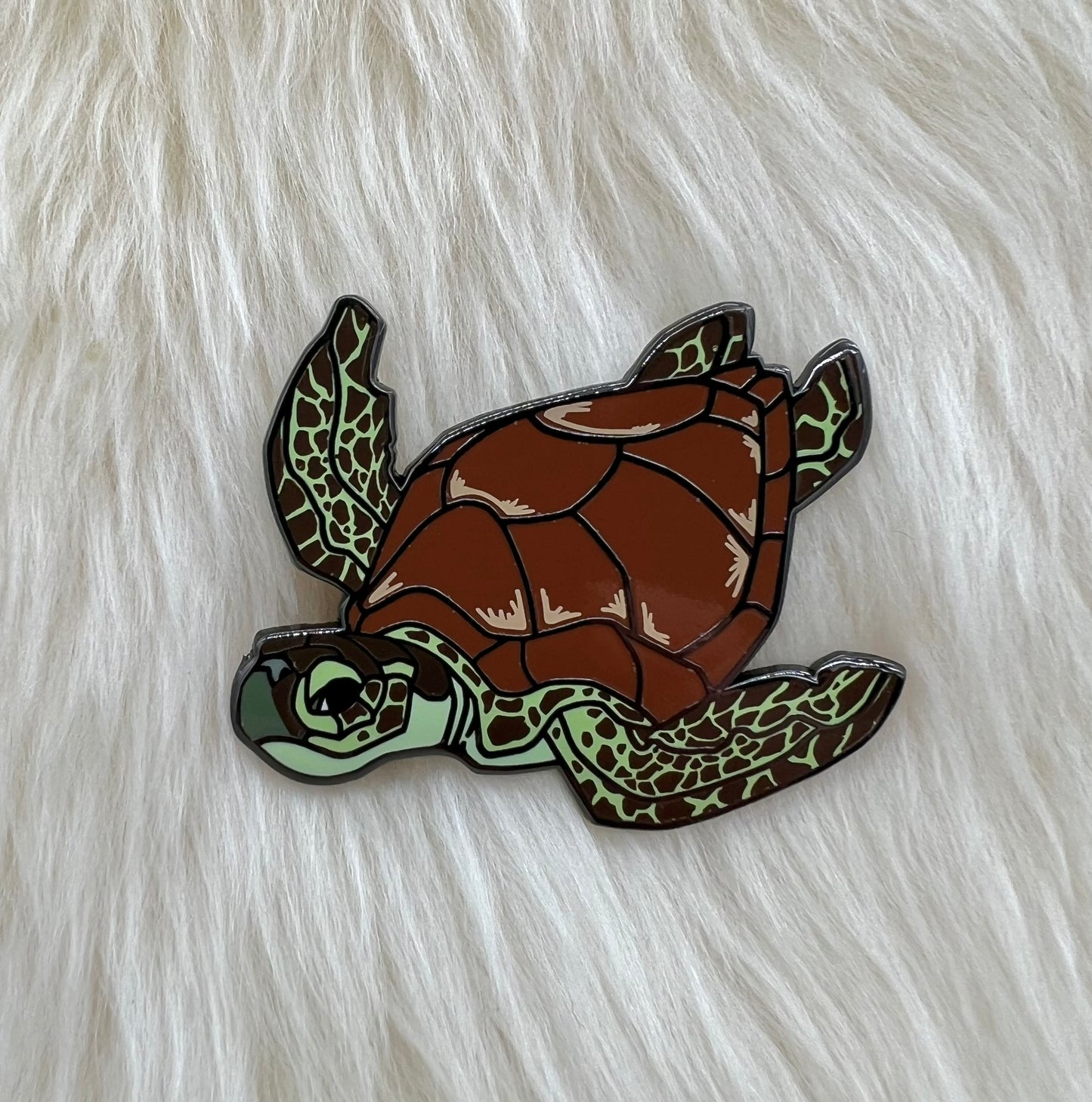 Green Sea Turtle Hard Enamel Pin | Sea Turtle Pin | Ocean Pin