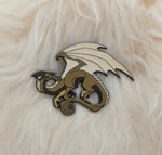 Yellow Dragon Hard Enamel Pin | Dragon Pin | Fantasy Pin