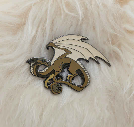 Yellow Dragon Hard Enamel Pin | Dragon Pin | Fantasy Pin