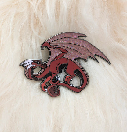 Red Dragon Hard Enamel Pin | Dragon Pin | Fantasy Pin