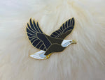 Bald Eagle pin on lambskin