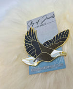 Bald Eagle pin on an artistic backer card