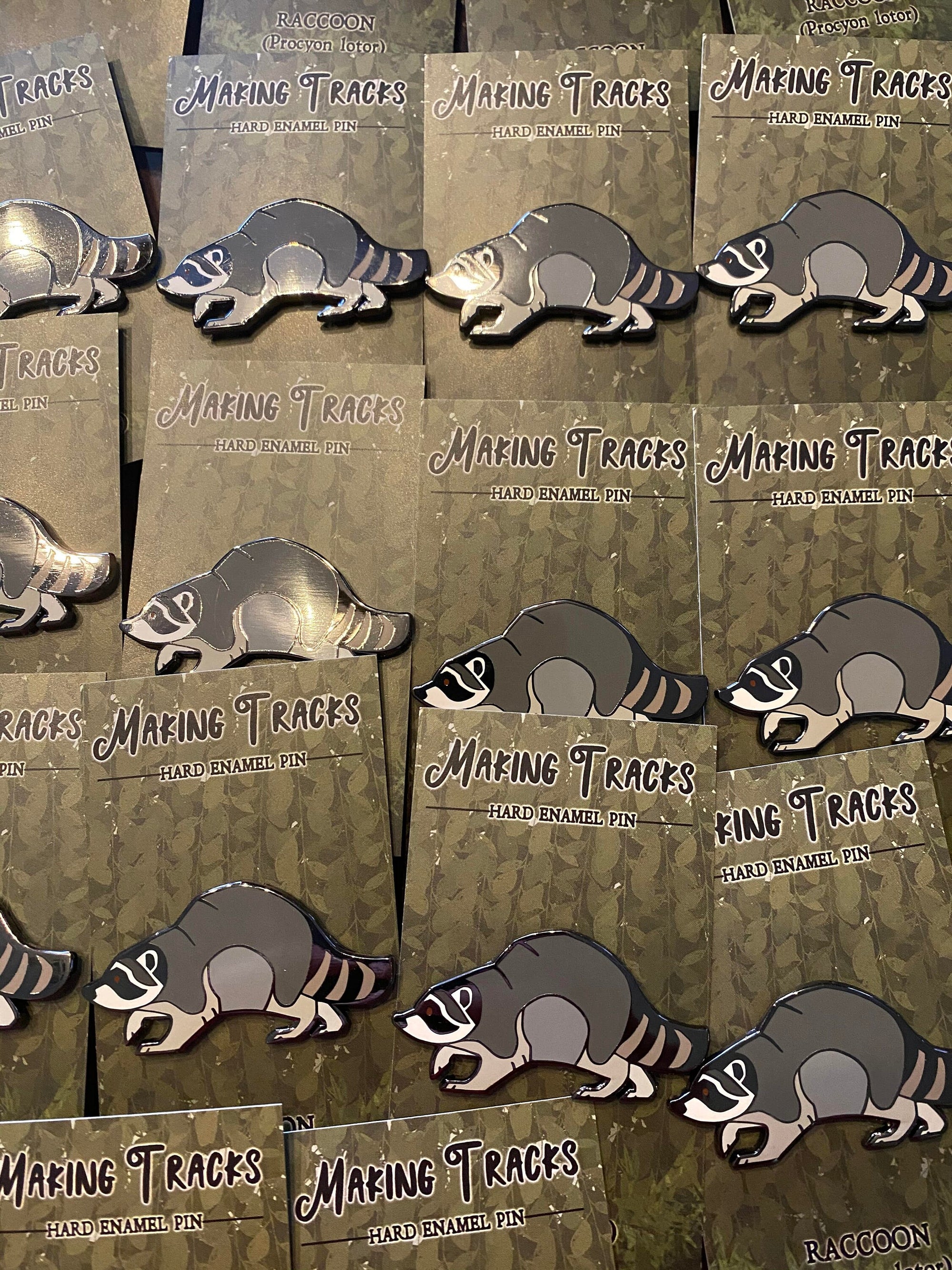 Raccoon Hard Enamel Pin | Raccoon Pin | Animal Pin | Art Deco