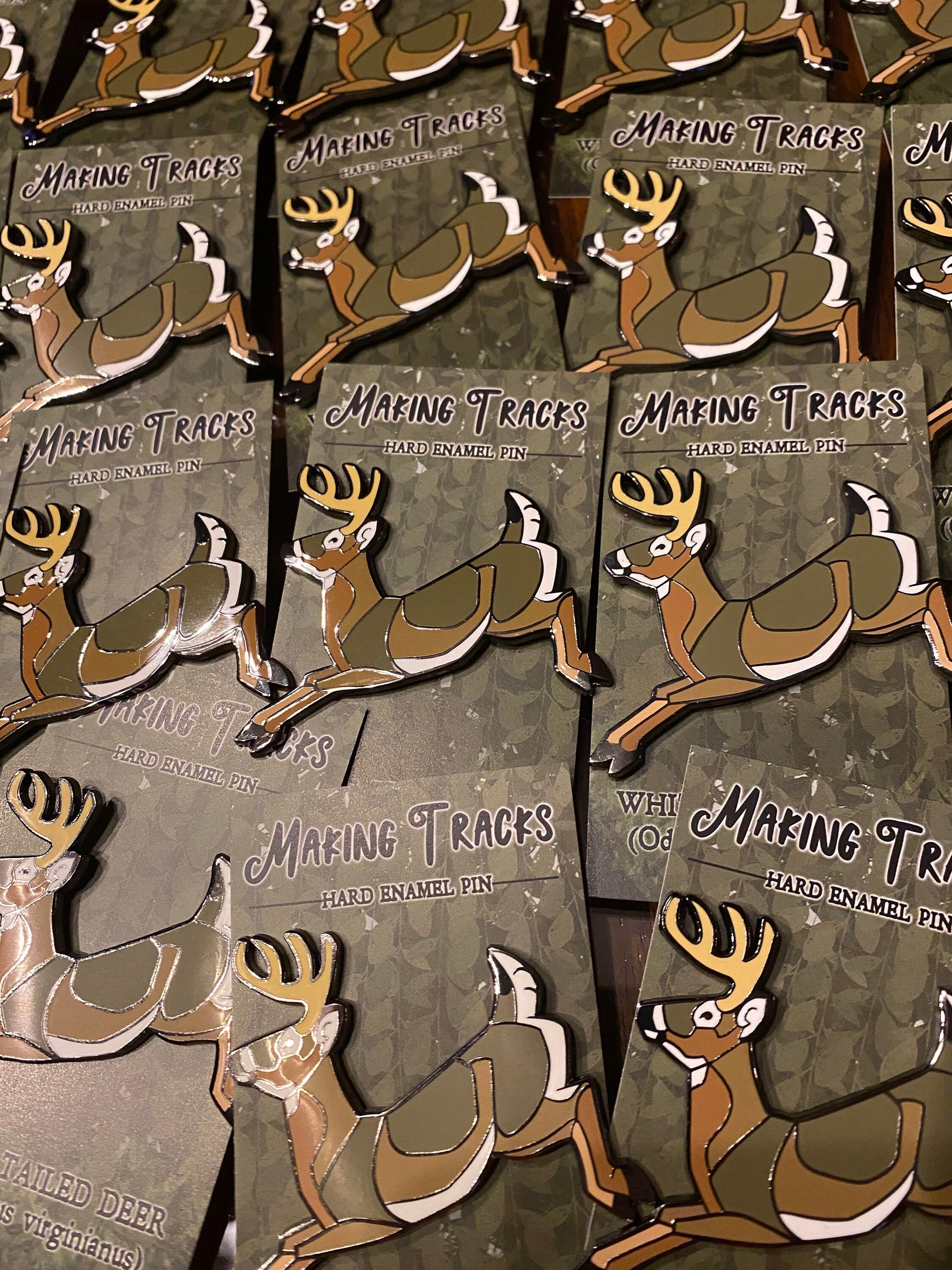 White Tailed Deer Hard Enamel Pin | Deer Pin | Buck Pin | Art Deco