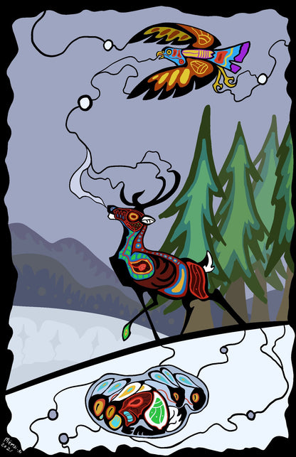 Pèchultuwàk(They Have Arrived) Art Print | Eastern Woodland Art | Poster |