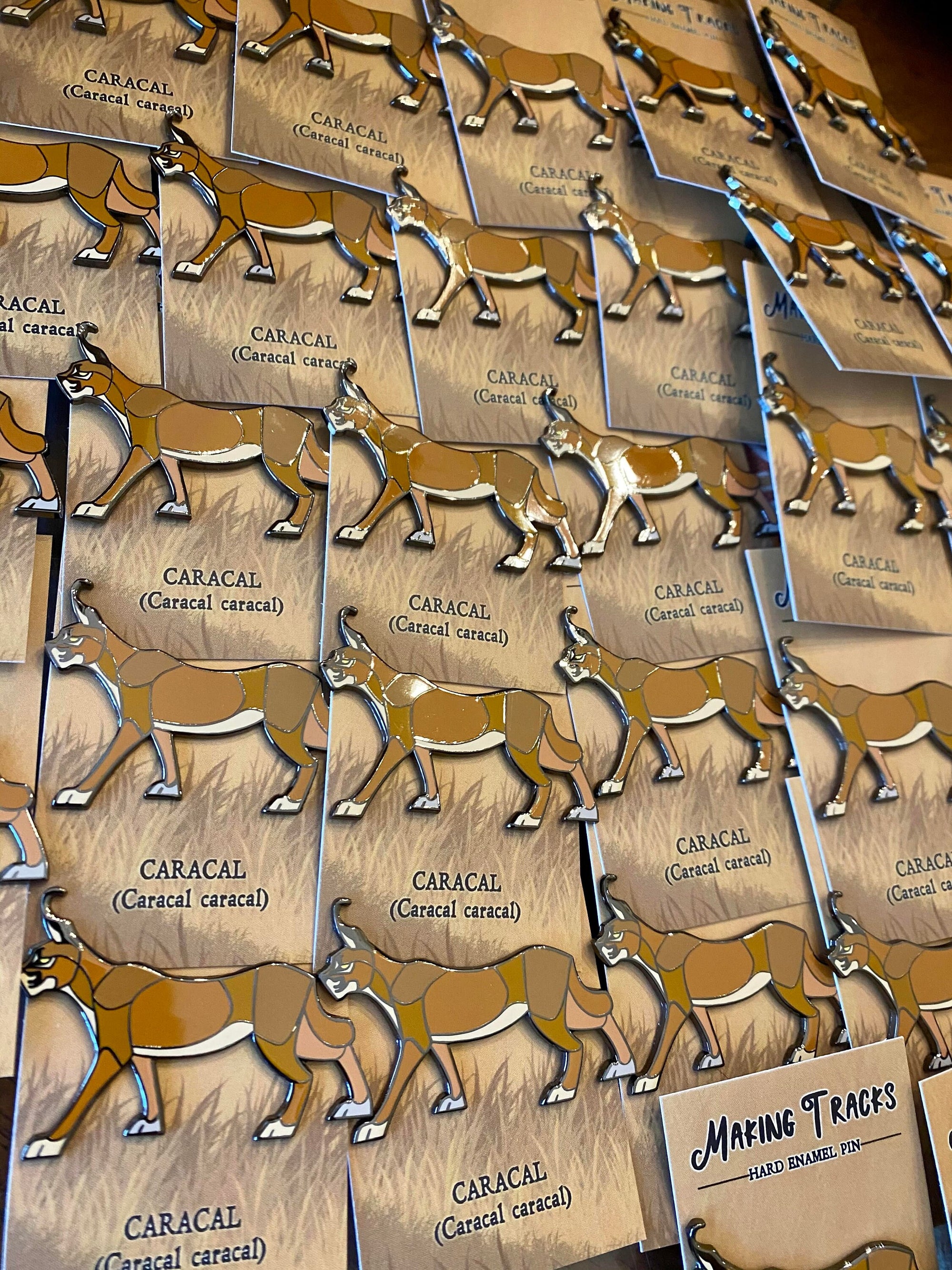 Caracal Hard Enamel Pin | Caracal Pin | Animal Pin | Art Deco