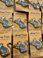 Ring Tailed Lemur Hard Enamel Pin | Lemur Pin | Animal Pin | Art Deco