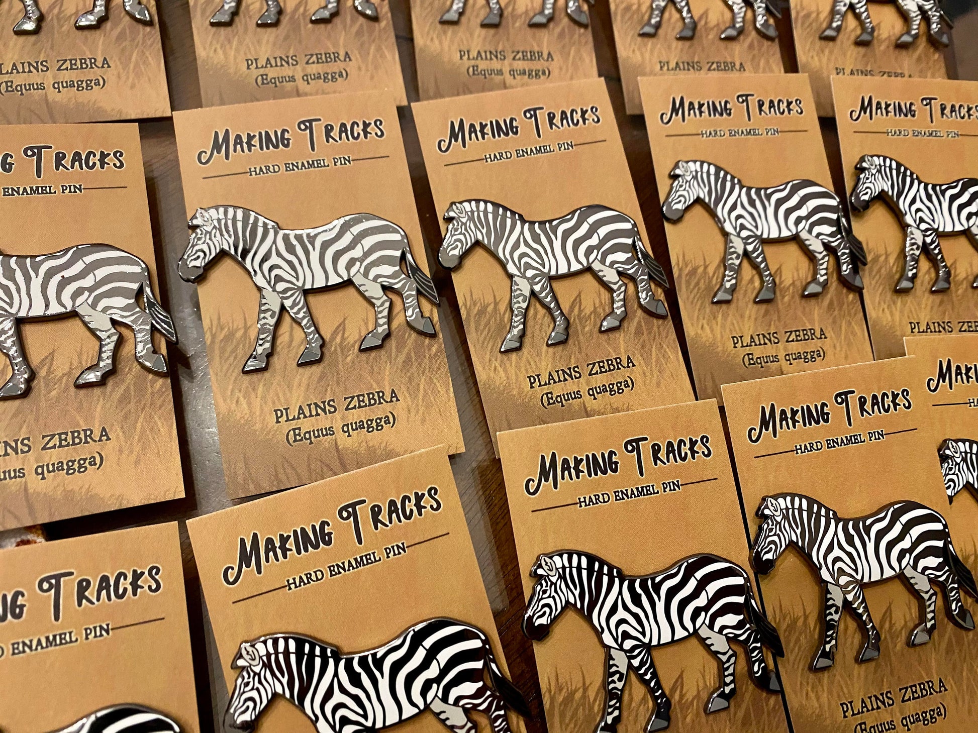 Plains Zebra Hard Enamel Pin | Zebra Pin | Animal Pin | Art Deco