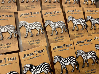 Plains Zebra Hard Enamel Pin | Zebra Pin | Animal Pin | Art Deco