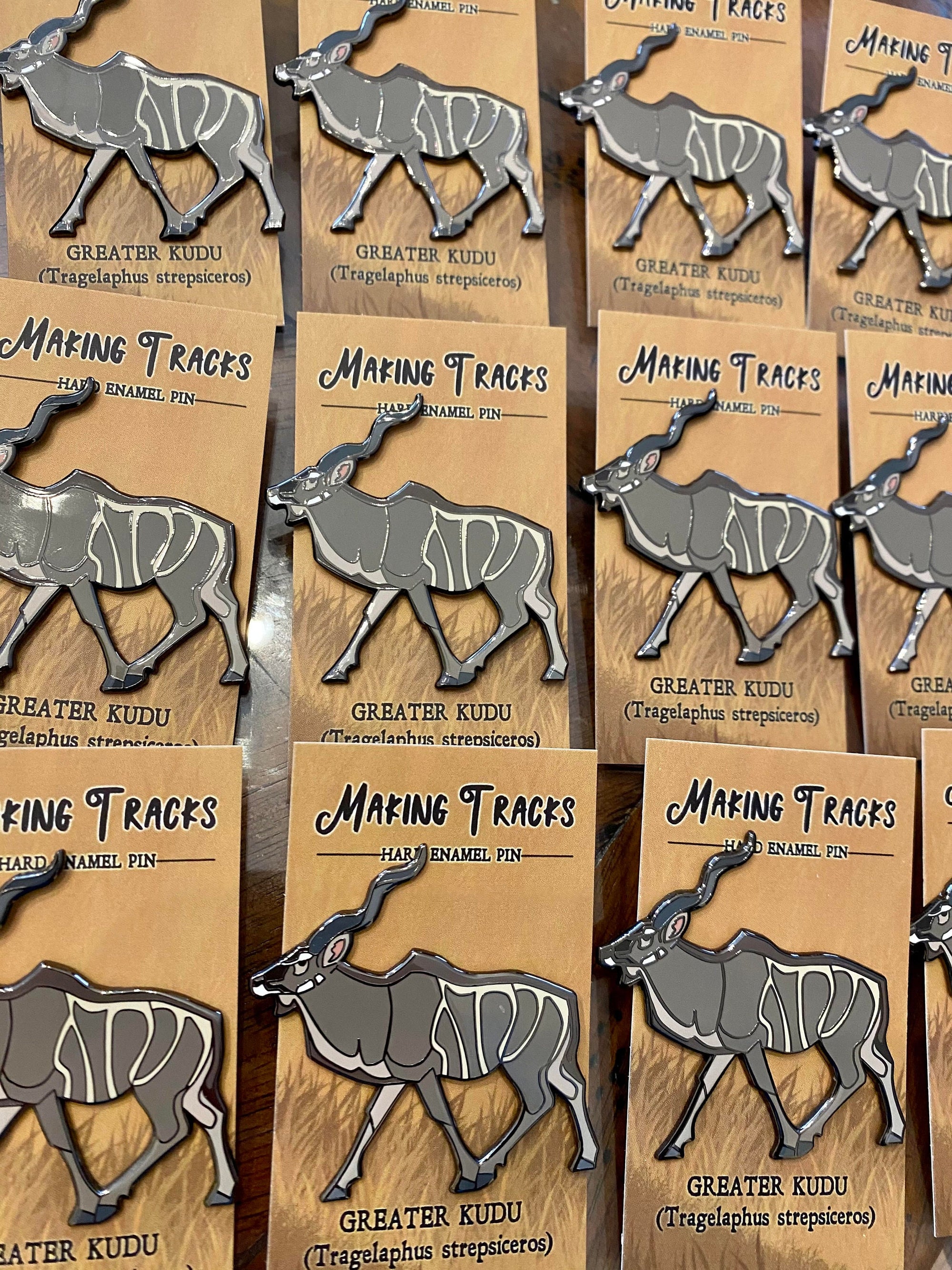Greater Kudu Hard Enamel Pin | Kudu Pin | Animal Pin | Art Deco