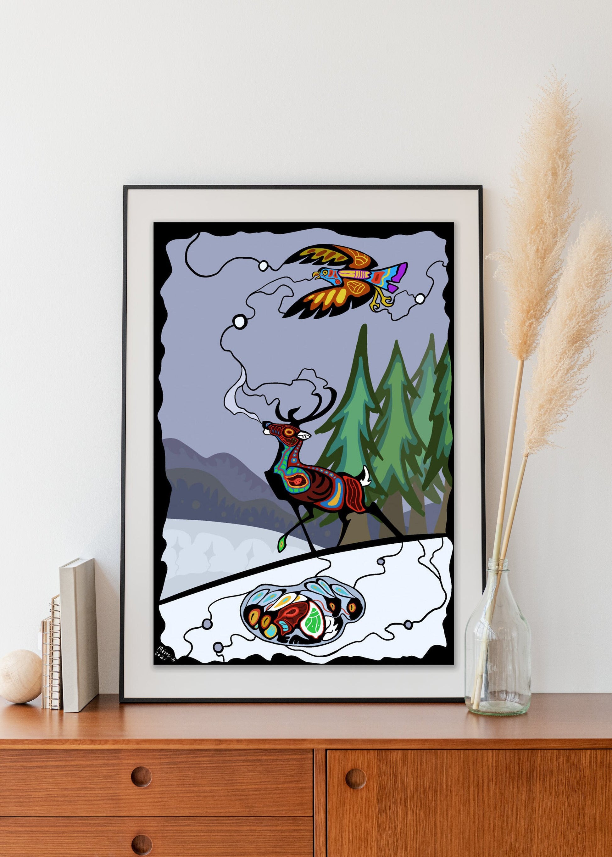Pèchultuwàk(They Have Arrived) Art Print | Eastern Woodland Art | Poster |