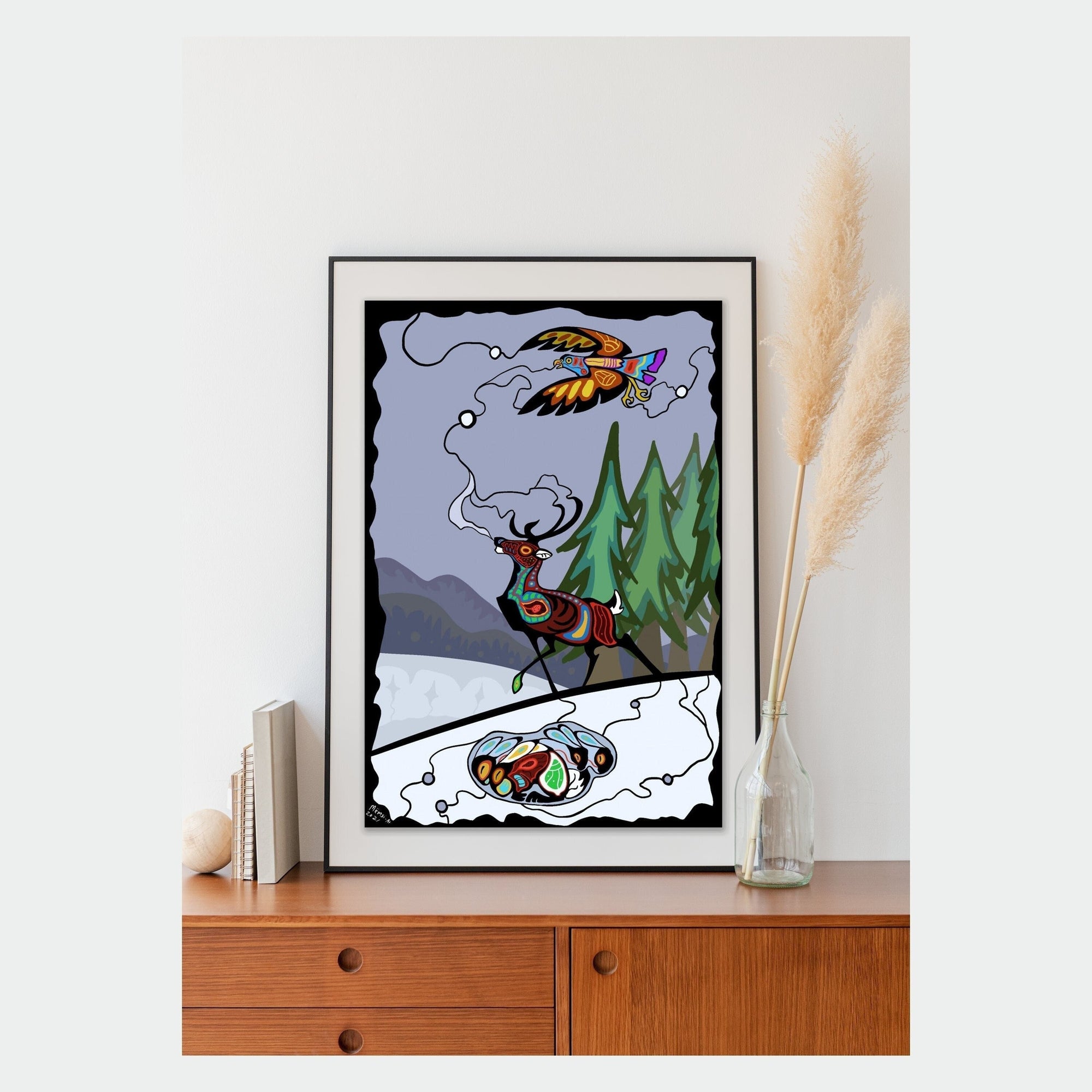 Pèchultuwàk(They Have Arrived) Art Print | Eastern Woodland Art | Poster |