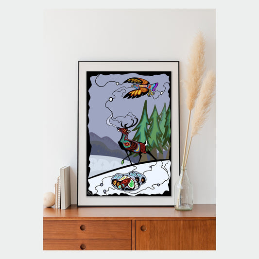Pèchultuwàk(They Have Arrived) Art Print | Eastern Woodland Art | Poster |