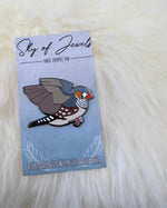 Zebra Finch Hard Enamel Pin | Finch Pin | Bird Pin | Art Deco