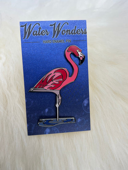 American Flamingo Hard Enamel Pin | Flamingo Pin | Bird Pin | Animal Pin |