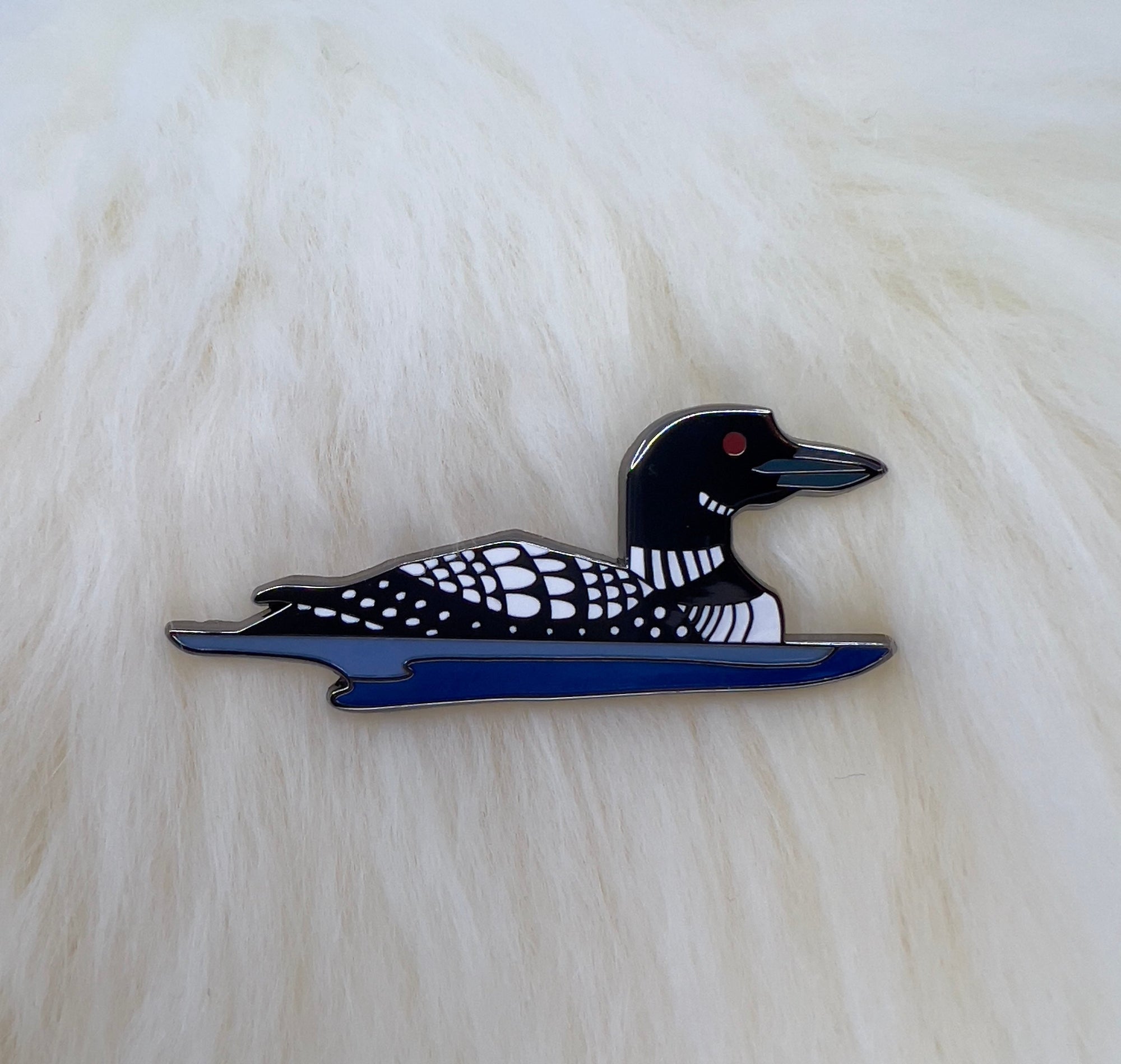 Common Loon Hard Enamel Pin | Loon Pin | Bird Pin | Animal Pin