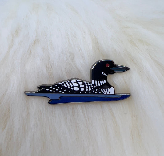 Common Loon Hard Enamel Pin | Loon Pin | Bird Pin | Animal Pin
