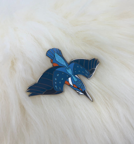 Common Kingfisher Hard Enamel Pin | Kingfisher Pin | Bird Pin | Animal Pin |