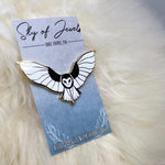 Barn Owl Hard Enamel Pin | Owl Pin | Bird Brooch