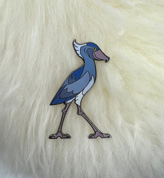 Shoebill Stork Hard Enamel Pin | Shoebill Stork Pin | Bird Pin | Animal Pin | Art Deco